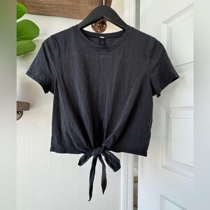 Lululemon Black Tie-Front top